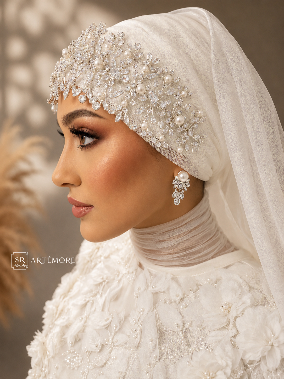 Bridal Crystal Headpiece & Earrings