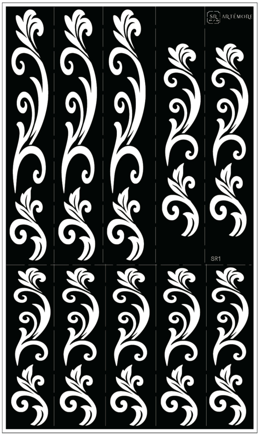 SR1- Elegant swirl and leaf