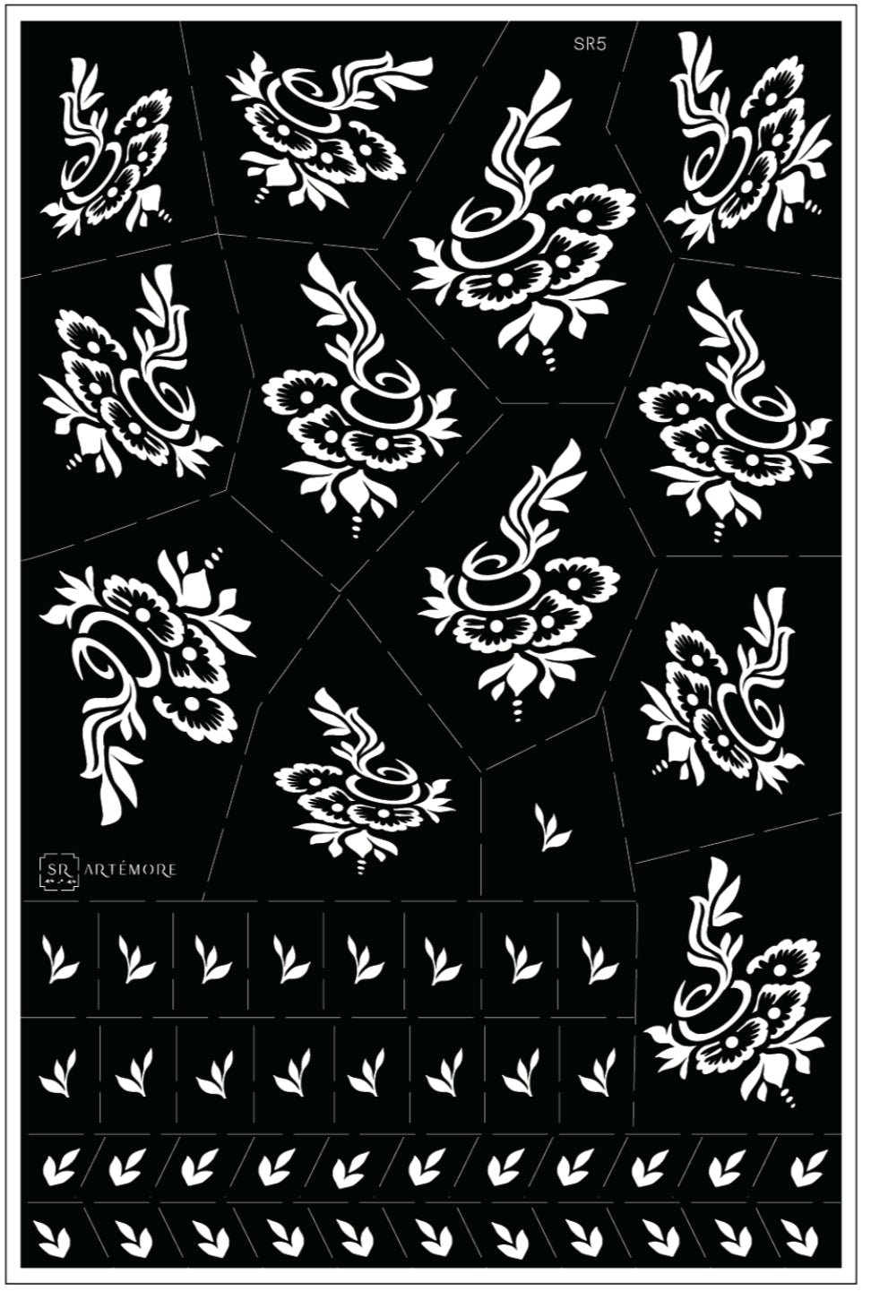SR5- Floral and swirl motif