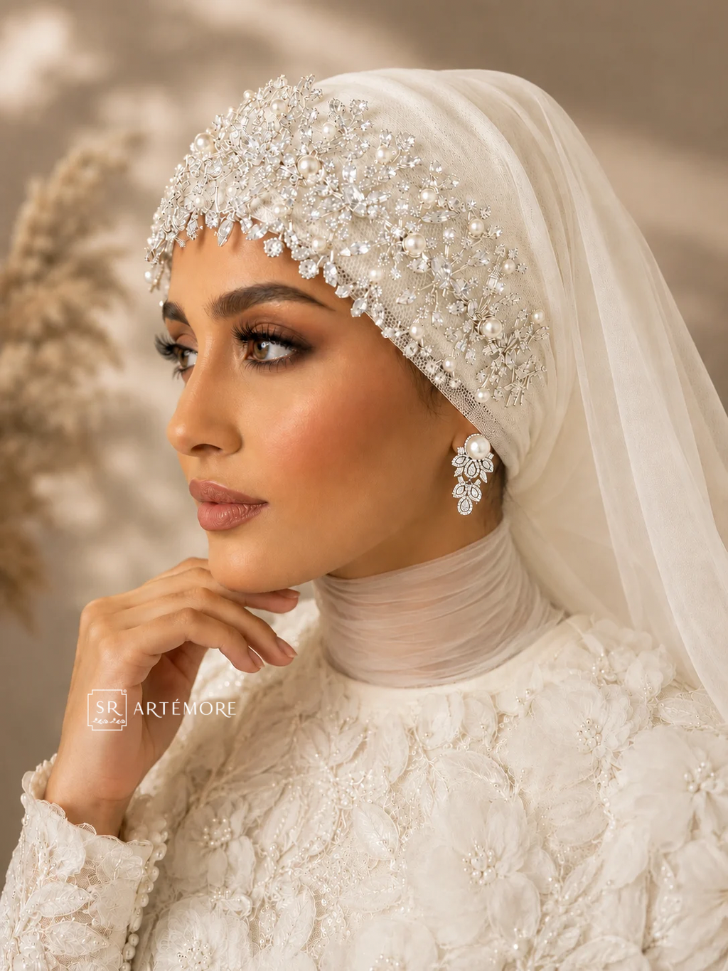 Bridal Crystal Headpiece & Earrings