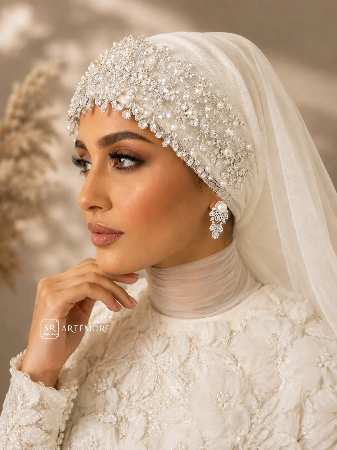 Bridal Crystal Headpiece & Earrings