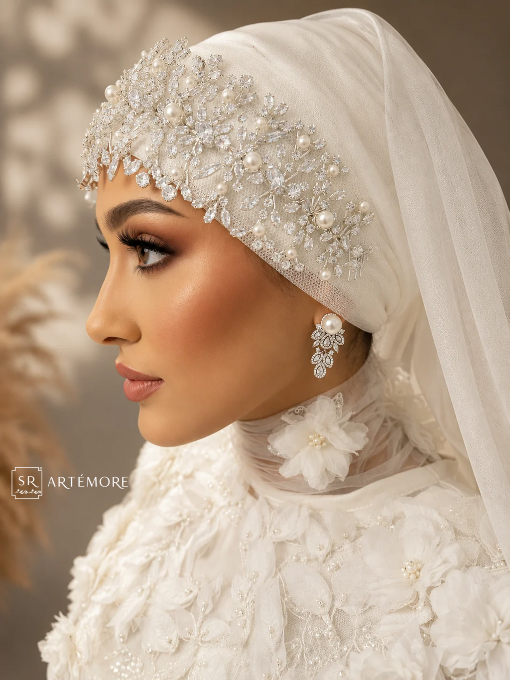 Bridal Crystal Headpiece & Earrings