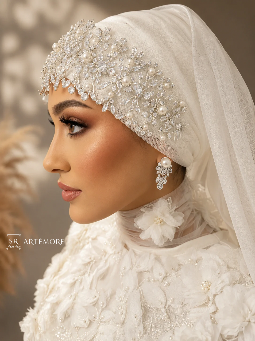 Bridal Crystal Headpiece & Earrings